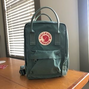 Like New Fjallraven Kanken Mini in Frost Green